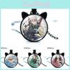 Unique Alloy Cat Ears Time Gem Necklace Featuring Nezuko And Tanjiro Design
