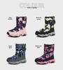 2024 Водонепроницаемые зимние ботинки для детей: Обувь для мальчиков и девочек с хлопковой подкладкой