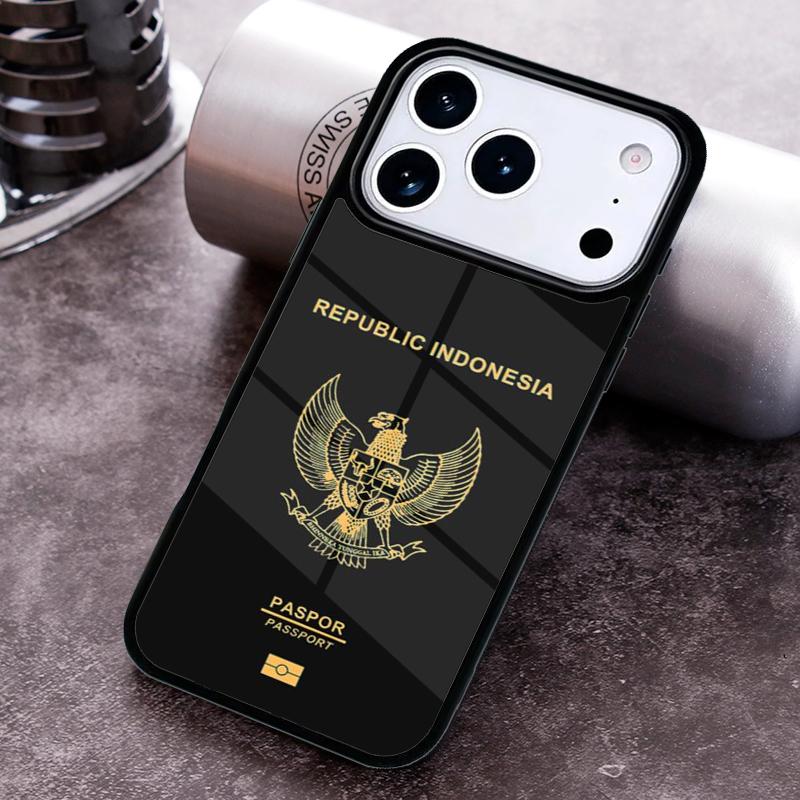 Чехол для телефона Индонезия Флаг Карта для iPhone 17 16 15 Pro Max Air 14 13 12 11 Plus Ударопрочный чехол