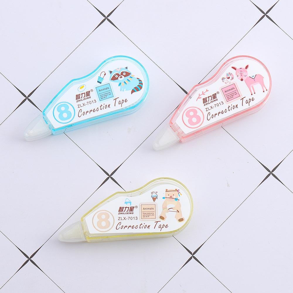 1 шт. Милые животные из мультфильмов, корректирующая лента, канцелярские принадлежности для офиса и школы