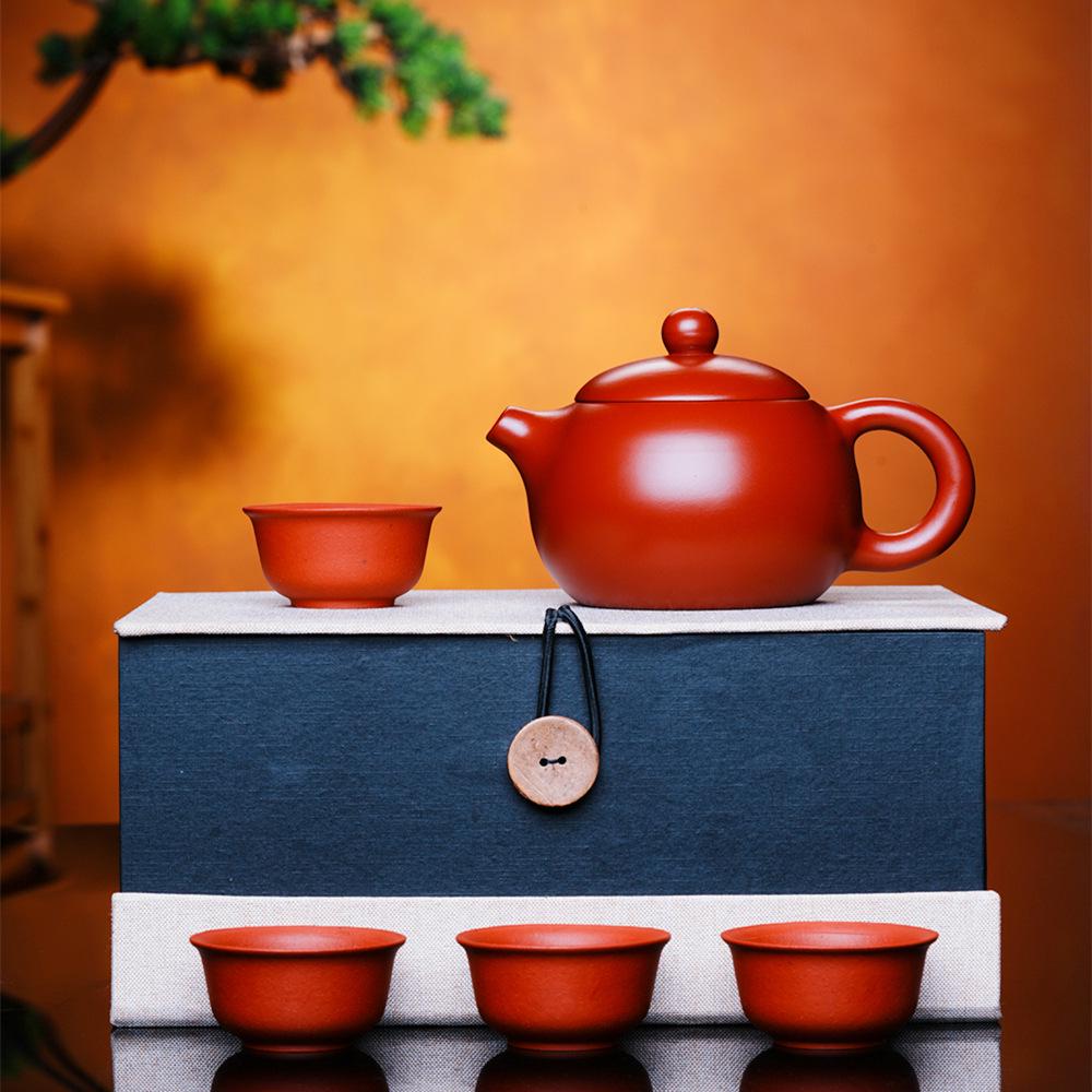Small Xishi Yixing Red Clay Da Hong Pao Teapot for Kung Fu Tea Ceremony