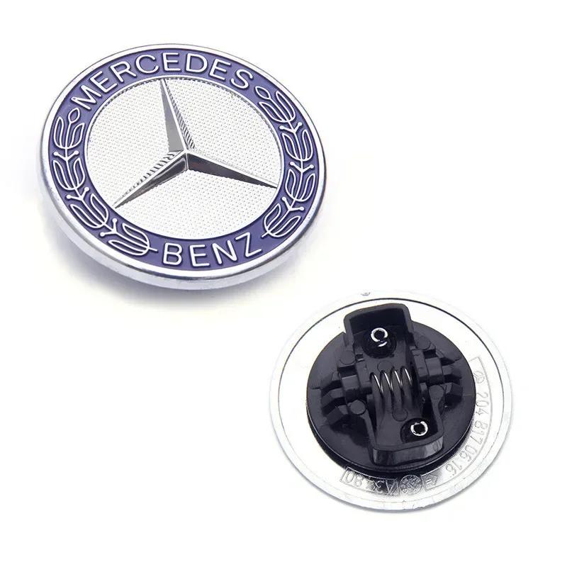 Car Sticker Car Metal Flat Hood Emblem Front Badge Logo Sticker For Mercedes Benz W212 W213 W205 W177 W247 W176 CLS CLA CLK CLG