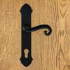 MALTA handle with plate for 90mm insert, BLACK