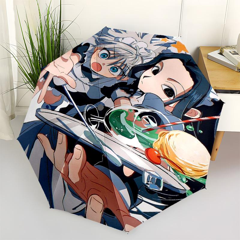 1pc Anime Characters Umbrella: Automatic Opening, Foldable Design, Iron Frame, Outdoor Use, Perfect Gift for Fans, Travelers, Daily Use.I016