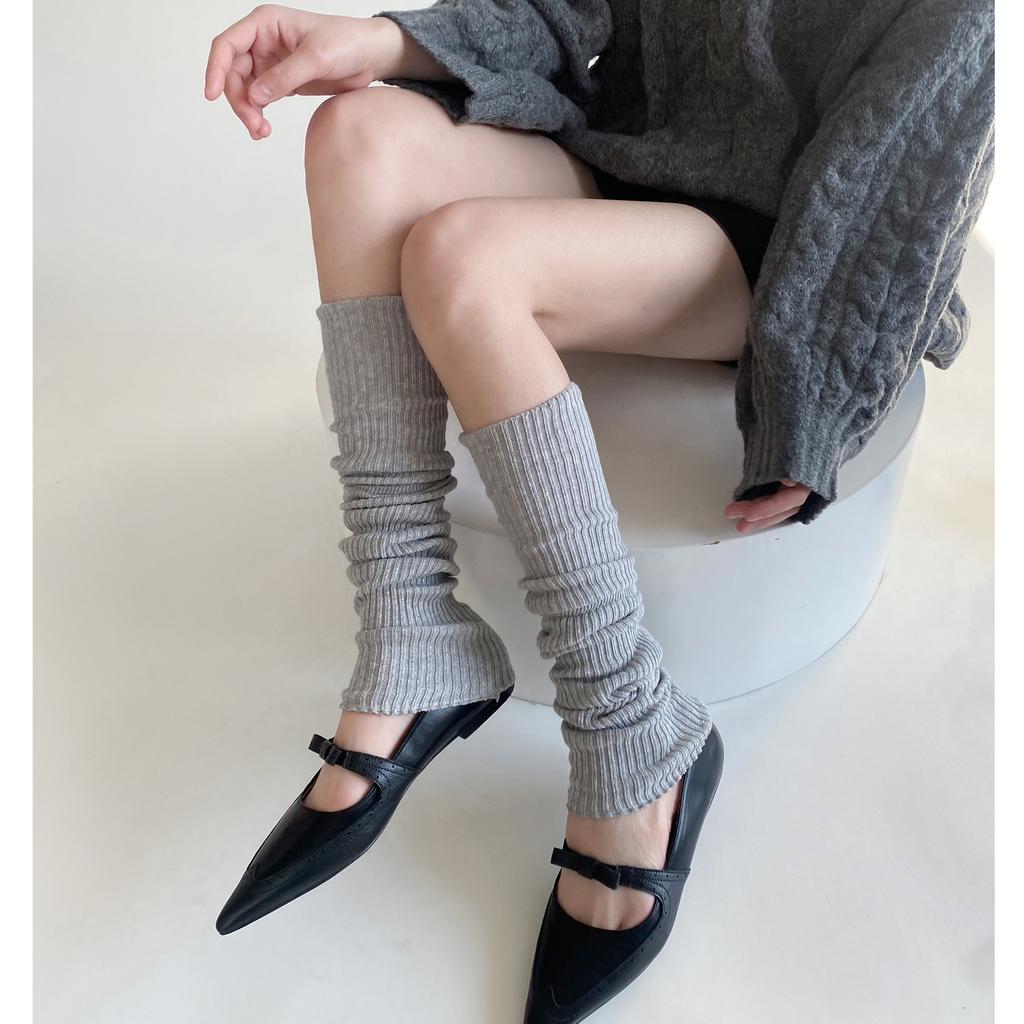 Women Leg Warmers Patchwork Silver Shiny Foot Cover Knee Socks Y2k Girls Leg Warmers Solid Color Black Gray Long Socks Stockings
