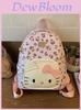 Ретро-рюкзак Hello Kitty с леопардовым принтом из ПУ для повседневного использования с вместительным отделением