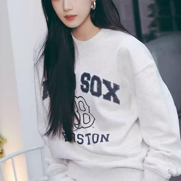 Новые унисекс толстовки MLB Светло-серый меланж 3AMTV0436-43MGD