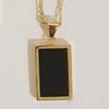Fashion Jewelry  Colorful White Shell Necklace Rectangle Pendant Necklace Stainless Steel Necklace
