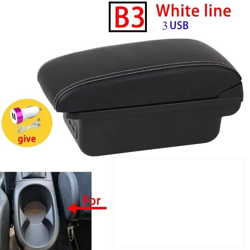 For Opel Corsa E Armrest Box For Corsa E Interior Storage Box Pu Leather Armrest with USB Car Accessories 2014 2015 2016-2019