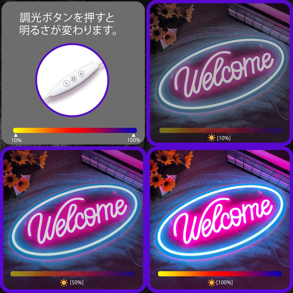 Неоновая вывеска IMEGINA Welcome, Свет, Вывеска для магазина, Внутреннее освещение, Неоновая трубка, Питание от USB, Декор для бара, кофейни, изакая, Комната, Гостиная, Для помещения