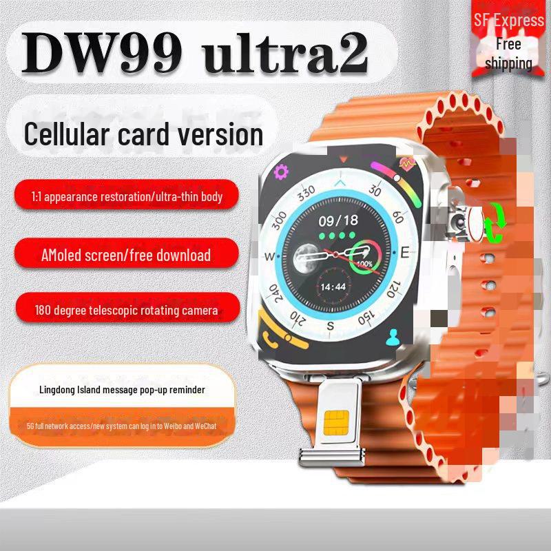 2024 DW99 S9Ultra Smart Video Phone Watch with Rotating Camera