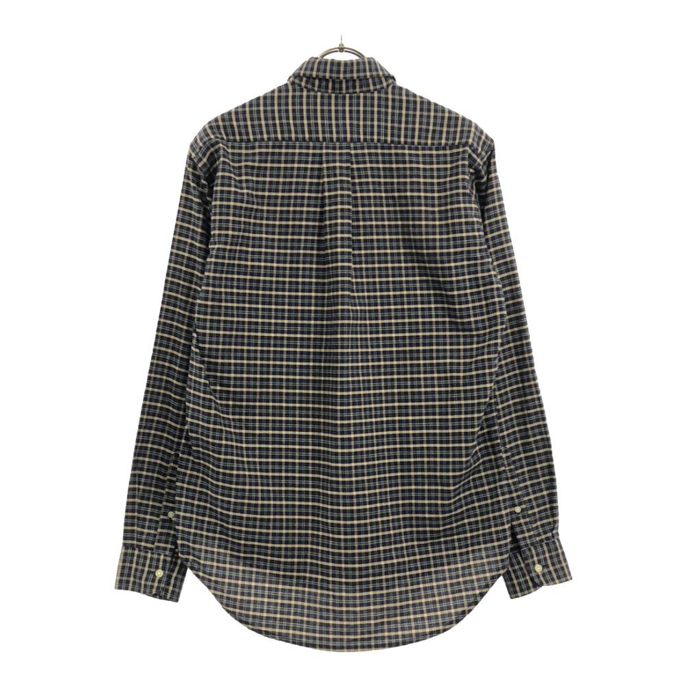 Поло от Ralph Lauren 80-е Винтаж Мальчиковый размер Зеленый ярлык Сделано в США Клетчатый узор Рубашка с длинным рукавом на пуговицах Мужская Б/У