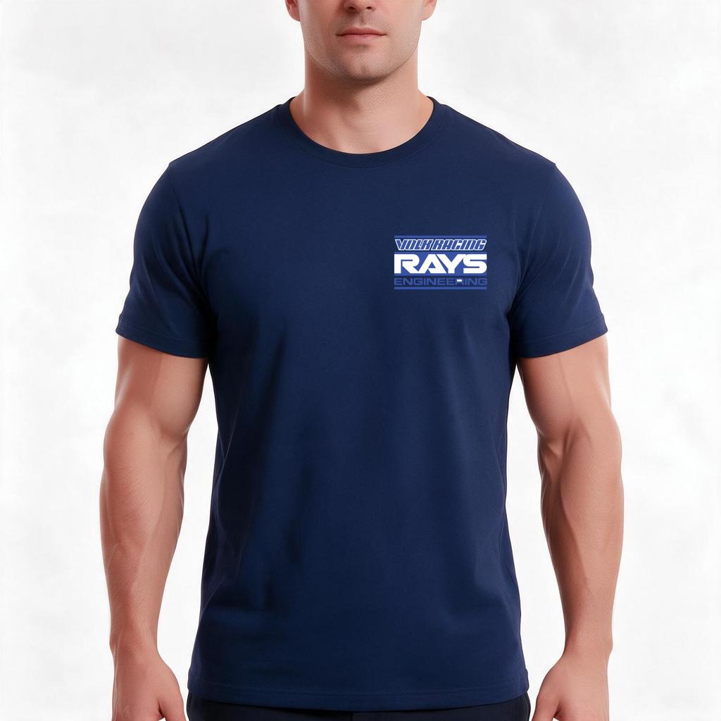 Rays Engineering Tshirt Summer Casual Cotton Tee Oversized Streetwear Tops Vintage Graphic Print Loose Fit Short Sleeve