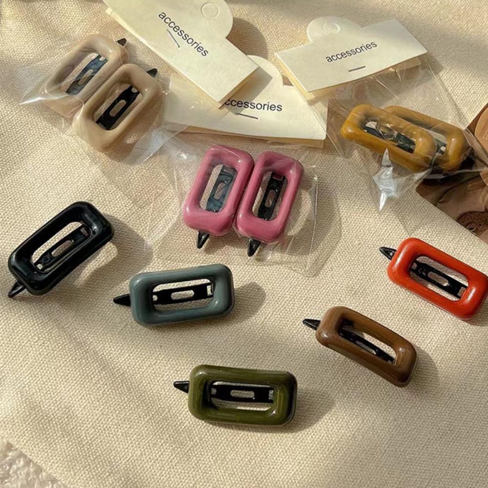 1 pair All Match Hair Clips Square Headwear High Quality Hair Accessories