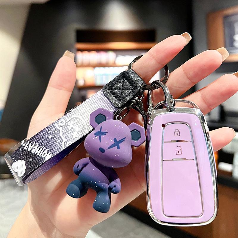 Чехол для автомобильного ключа Toyota для Camry, Corolla, Dragon, Hanlanda, Wildlander, Rongfang. Защитный чехол с пряжкой.