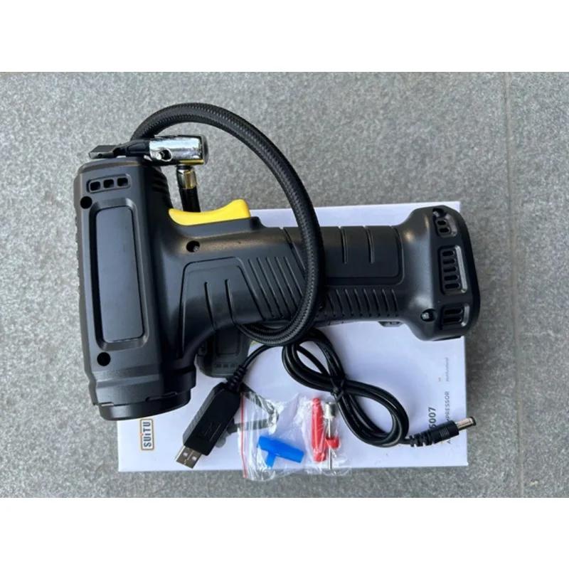 Портативный цифровой воздушный насос для автомобиля, велосипеда, мячей - 120 Вт ручной беспроводной/проводной надувной шинный насос