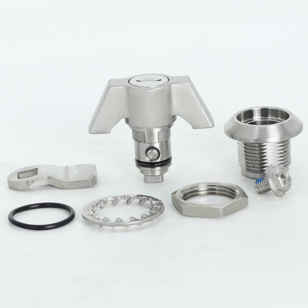 SUS304 Locking Wing Knob Quarter Turn Cam Latch IP65 Waterproof Hand Operated Panel Lock for Electrical Cabinet Enclosure Access