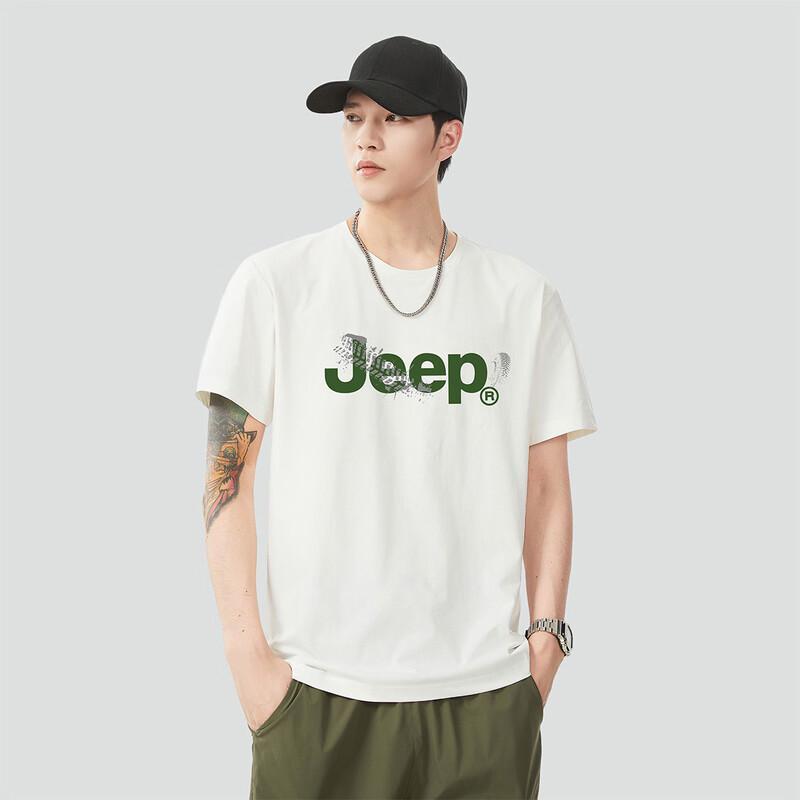 Jeep Мужская летняя футболка с коротким рукавом и круглым вырезом