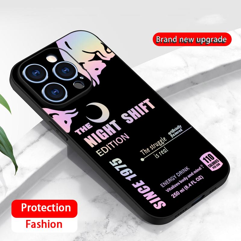 Чехол для телефона Star Bull Energy Drink ночная смена Для iPhone 17 16 16e 15 14 13 12 Plus Mini Pro Max Мягкая черная Ударопрочный чехол