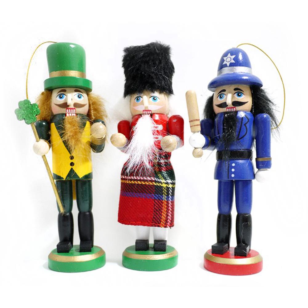13cm Nutcracker 6 Pcs/Lot Creative Puppets Doll Toy Children Christmas Gift Action Toy Ht026