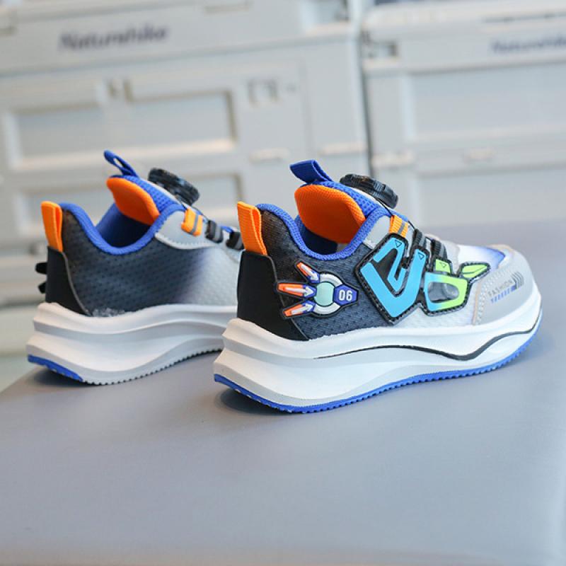 Детские кроссовки. Весенне-осенняя повседневная обувь для мальчиков с поворотными пуговицами. Кроссовки для девочек. Дышащая детская обувь с сеткой.