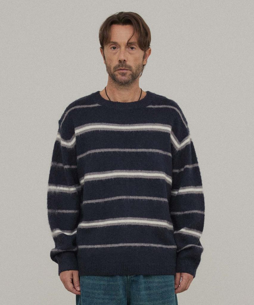 WMC Striped Crewneck Knit_Navy