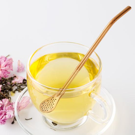 Трубочки для питья чая, ложка-фильтр, разноцветная нержавеющая сталь с щеткой, даже сетка, многоразовый инструмент для чая из тыквы