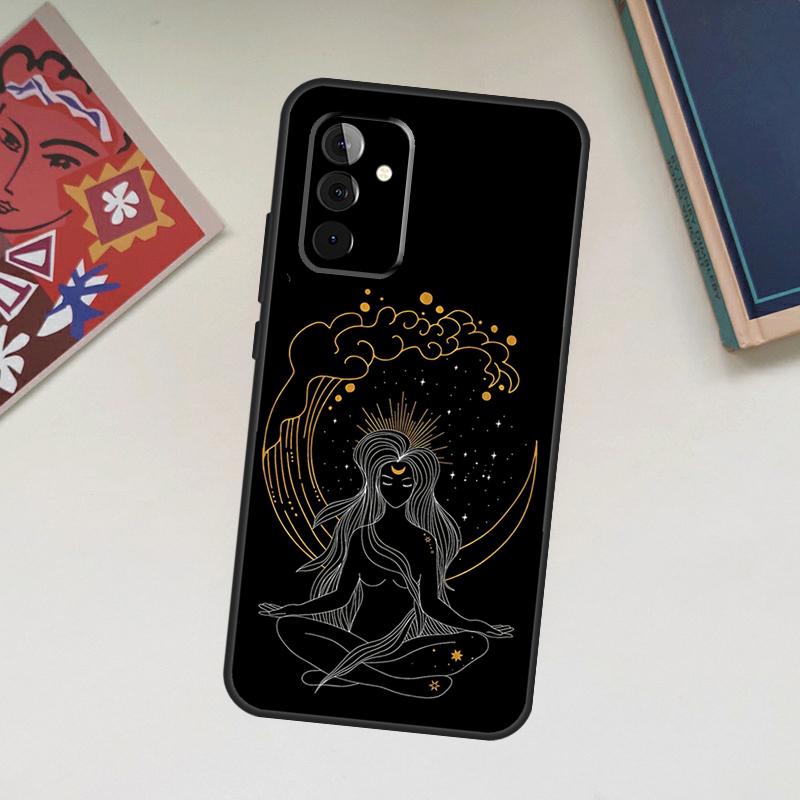 Crescent Moon Tarot Stars Sun Case For Samsung Galaxy A34 A54 A14 A24 A53 A33 A13 A52 A32 A22 A12 A71 A51 A15 A25 Coque