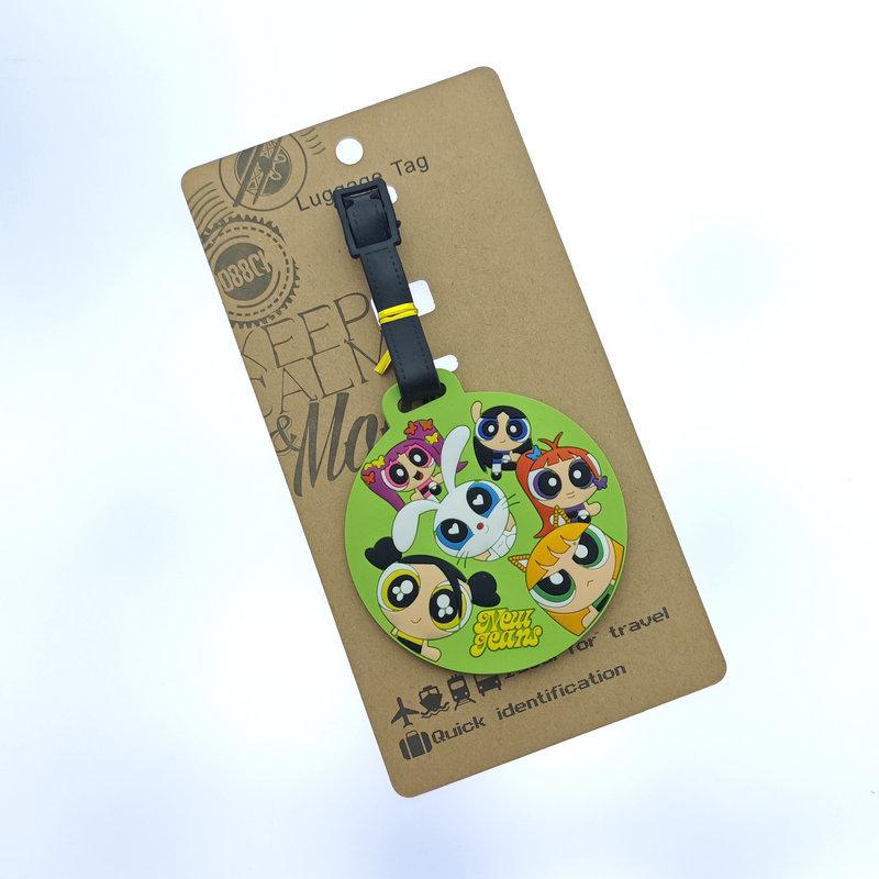 Милый мультяшный летающий полицейский из ПВХ-резины багажная бирка - Подвеска-идентификатор для чемодана в стиле аниме