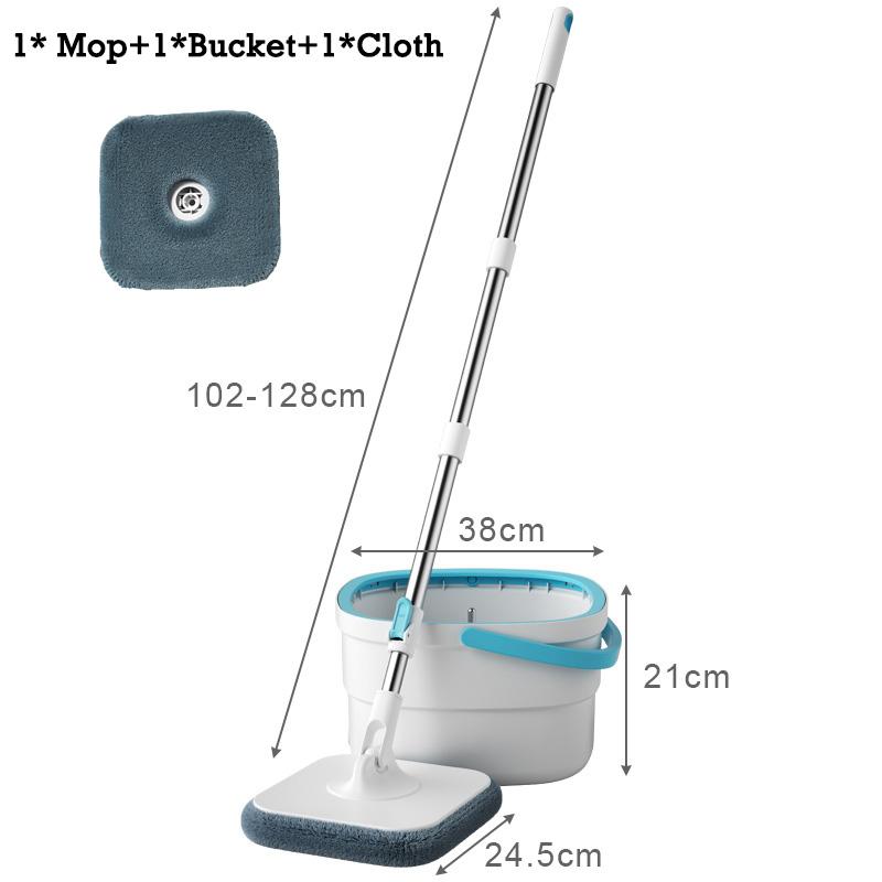 360 Degree Rotating Mop and Bucket Set Hands-Free Squeeze Floor Mop Absorbing Flat Spin Cleaning Mops Household Cleaning Tools