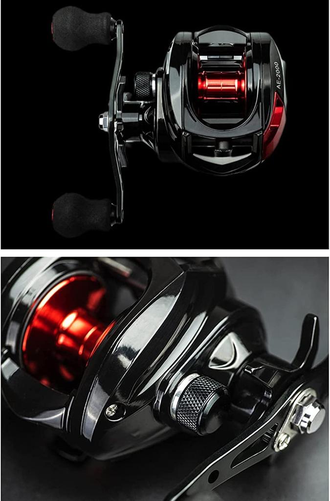 VISPREA Suitable Reel for Bait Left Right Ultra Deep Groove Maximum Drag Gear Ratio Aluminum Alloy Mountain Stream Strong Magnetic Left Right Long
