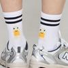 GRAVER [BAG&ACC] Duck Face Logo Socks 1 Pack_White