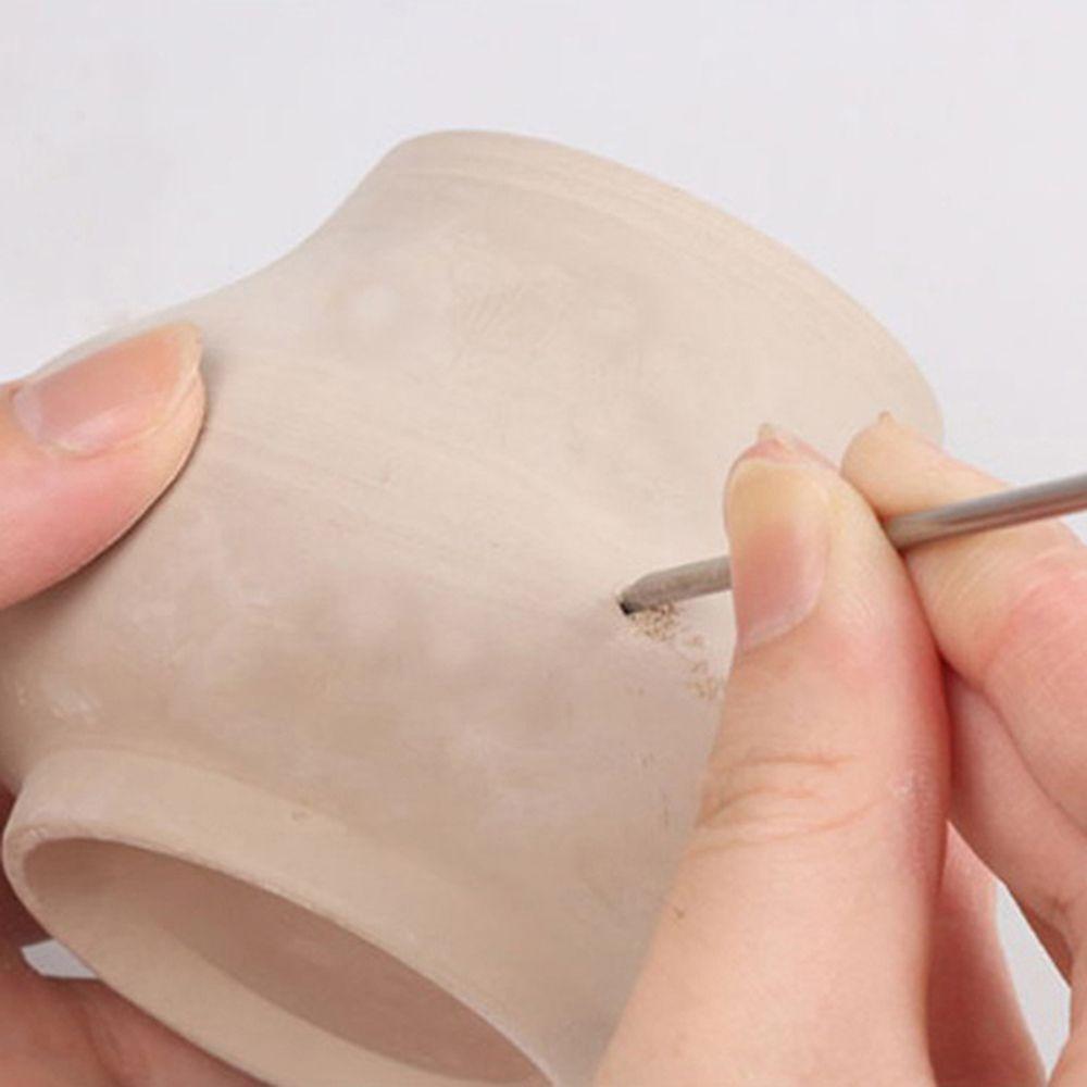 6pcs/set Handcraft Circle Hole Clay Tool Pottery Cutting Hole Puncher Sculpture Modeling Ceramic