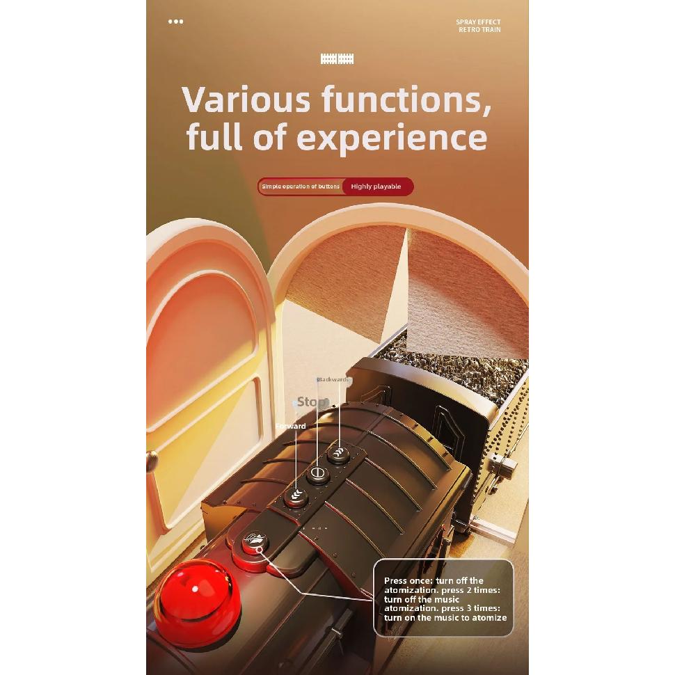 Classical Remote Control Train Toy Electric Train Set Railway Tracks Set Assemble with Light&Sound Children's Toys for Kids