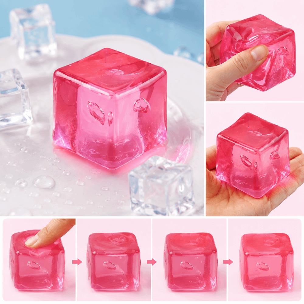 Glutinous Sensory Cube Soft Squishy Toy Anti-Anxiety Cube Squeeze Ball Student Recess