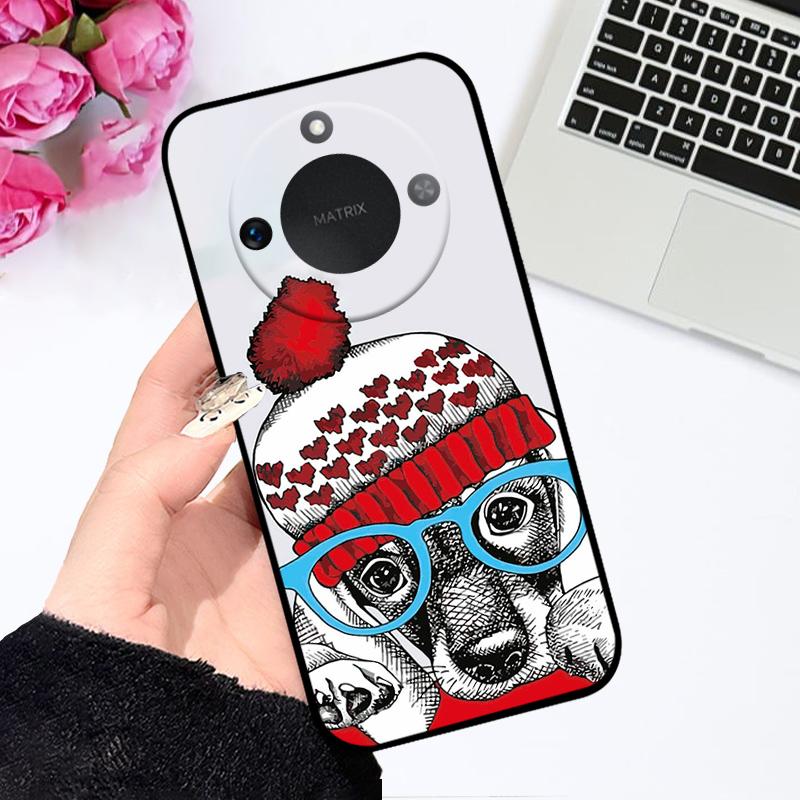 Чехол для Honor X9c Smart 5G Мягкий Силикон ТПУ Чехол для Телефона Для Huawei Honor X60 Защитный Fundas Бампер Мультяшный Цветной Раскрашенный