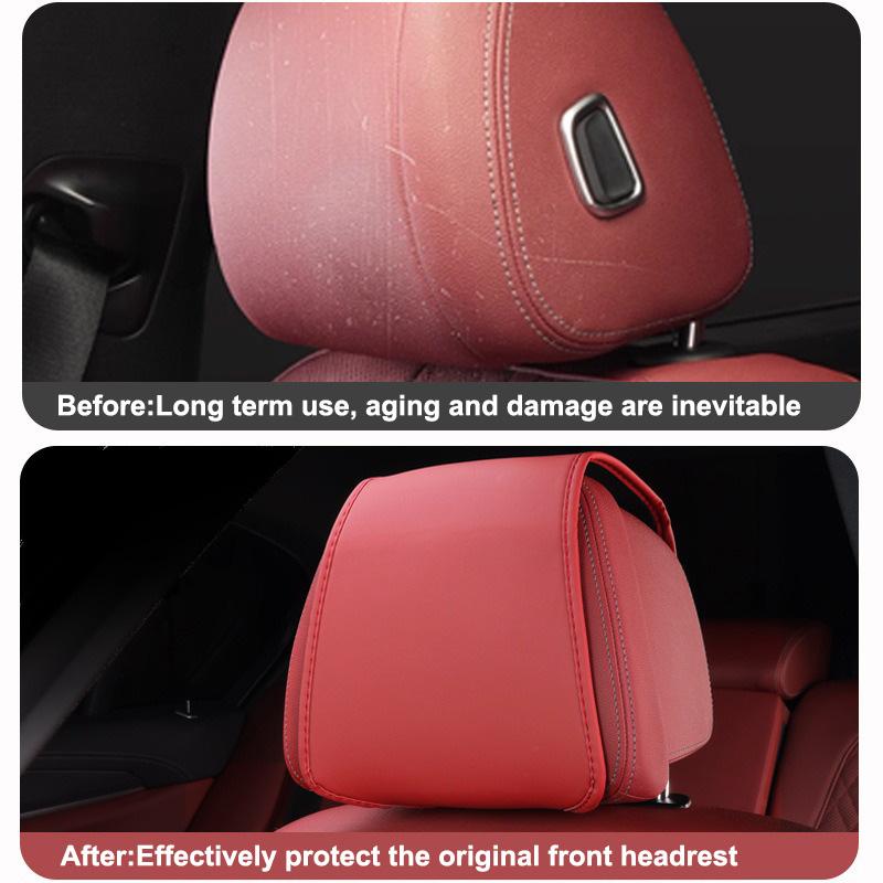 Leather Car Seat Headrest Cover For Lexus GX460 Ct200h IS250 ES 220D IS200 Fsport GS GX IS LS LX NX RX UX CT Interior Accessory