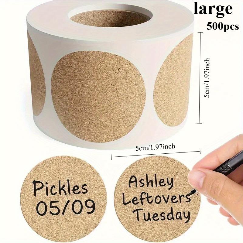 500 Kraft Paper Sticker RollPackaging and Label Stickers for JewelryCrafts and Canned Products Adhesive Label Packaging Supplies