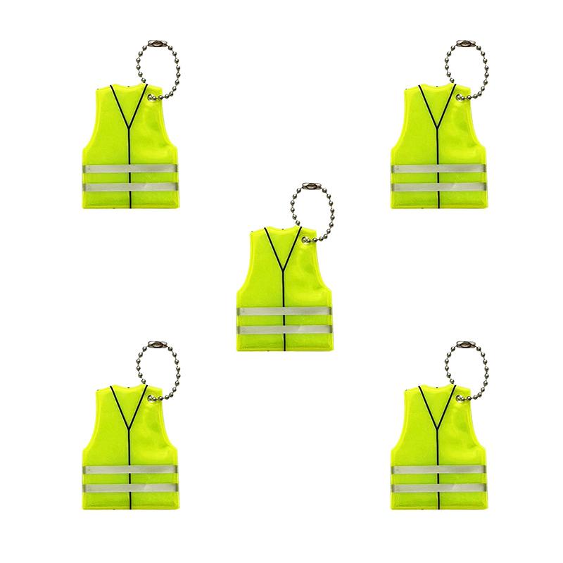 10 шт. Безопасные светоотражающие подвески, Светоотражающие брелоки в форме одежды, Портативные аксессуары для украшения рюкзака, Подарки