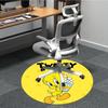 1pc Looney Tunes Tweety Popcorn Office Round Area Rug, Under Office Chairs Bedroom Living Room Home Decor a1022359