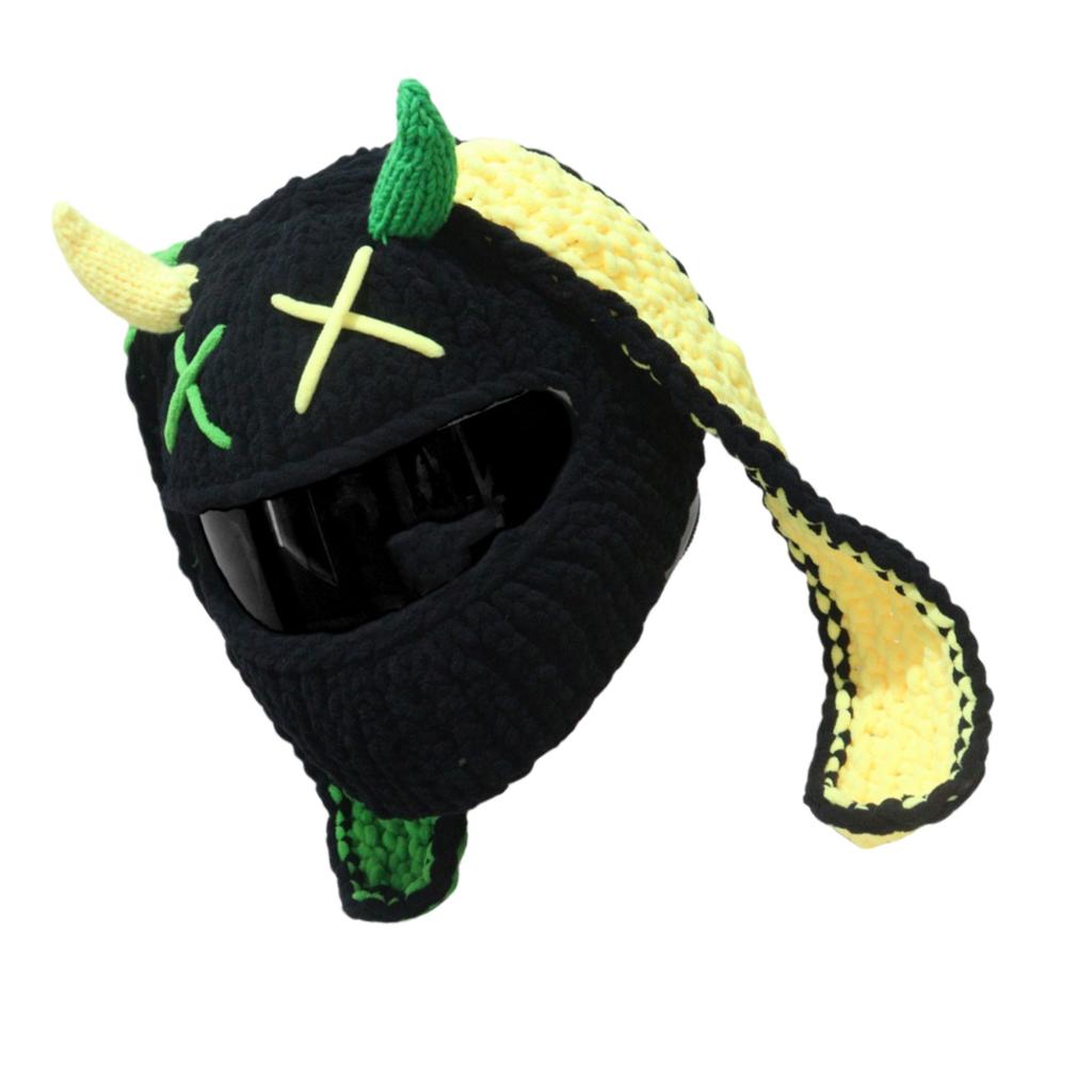 Популярный чехол для мотоциклетного шлема, забавный плюшевый шлем с кроличьими ушками, защитный чехол для лица для веселых поездок и подарков