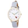 Fieldwork Analog Watch, Flury, Floral Motif, Leather Strap, GY039P-1, Women's, Blue