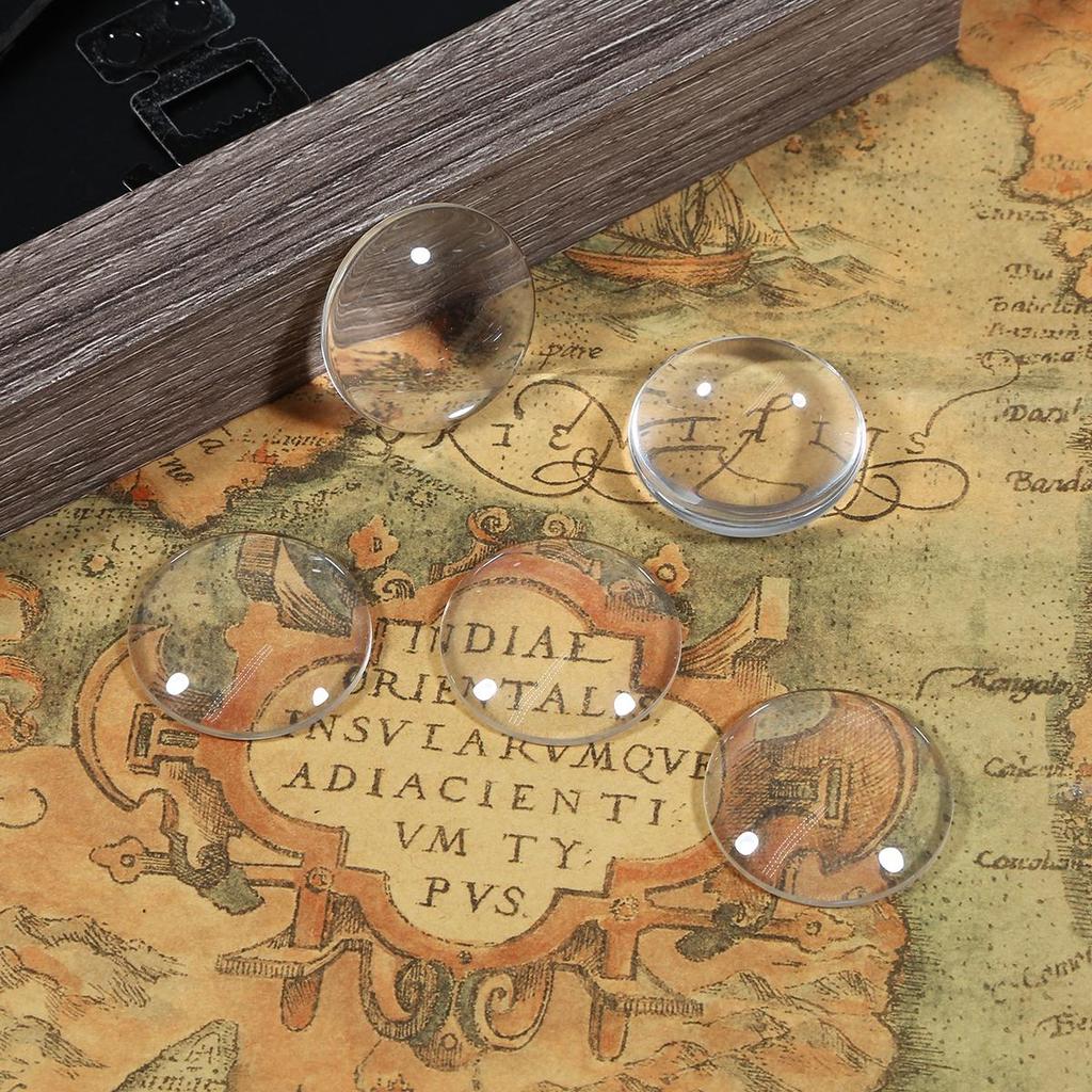 Прозрачный стеклянный кабошон с плоской задней стороной для украшения ювелирных изделий и колец DIY