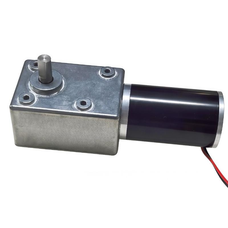 5882-45ZY Turbo Worm Reducer Motor 12V24V Super Self-Locking Metal Gear D-Type Large Torque Adjustable Speed Brushed DC Motor