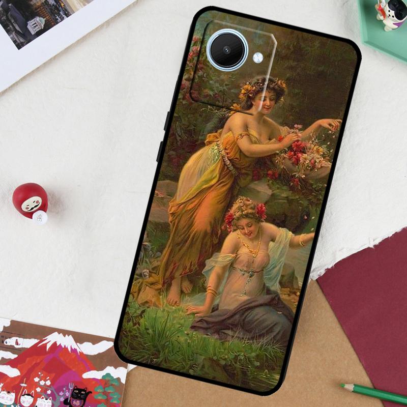 Чехол для Realme 14 Pro Plus 13 10 11 12 GT 6 5 6T GT7 Pro C61 C55 C53 C51 C21Y C25S C67 C75 с картиной в стиле эпохи Возрождения