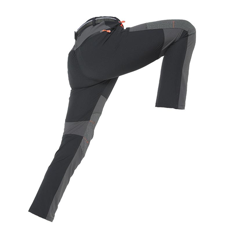 Весенне-осенние мужские уличные эластичные тонкие спортивные штаны большого размера, повседневные свободные быстросохнущие брюки