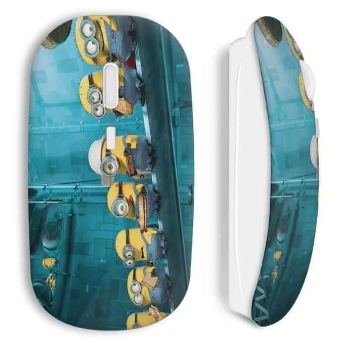 Wireless Mouse - MANIACASE - Minions - Blue - USB - Compatible Mac and PC
