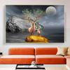 Modern Decoration Canvas Painting Deer And Stone Wall Art Pictures For Living Room Lucky Entrance Posters And Prints Home Decor