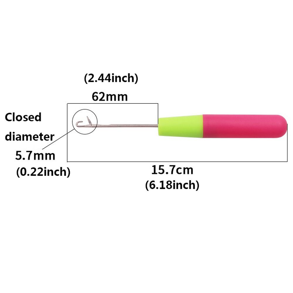 5pcs/set Metal Crochet Hook Needle Knitting Micro Hook Needle Dreadlock Crochet Needle  Twist Hair