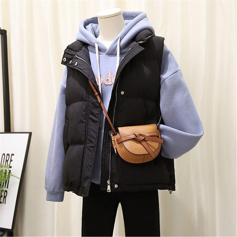 Winter Sleeveless Jacket Women's Fashion Casual Warm Vest Female Bisic Coat